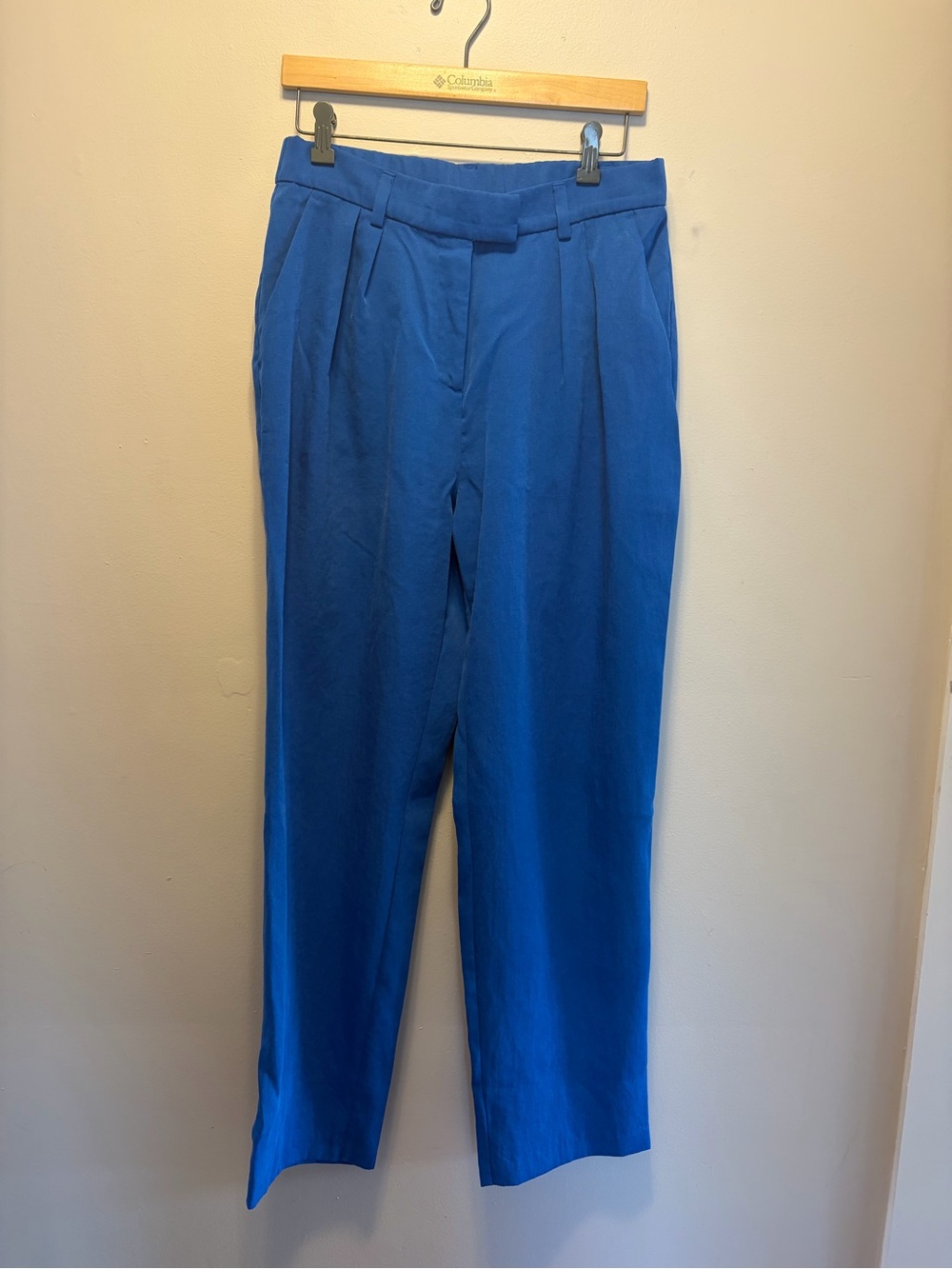 H&M Bright Blue Pleated Women's Trousers